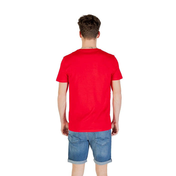 Lacoste - T-shirt Heren Rood & Blauw met logo