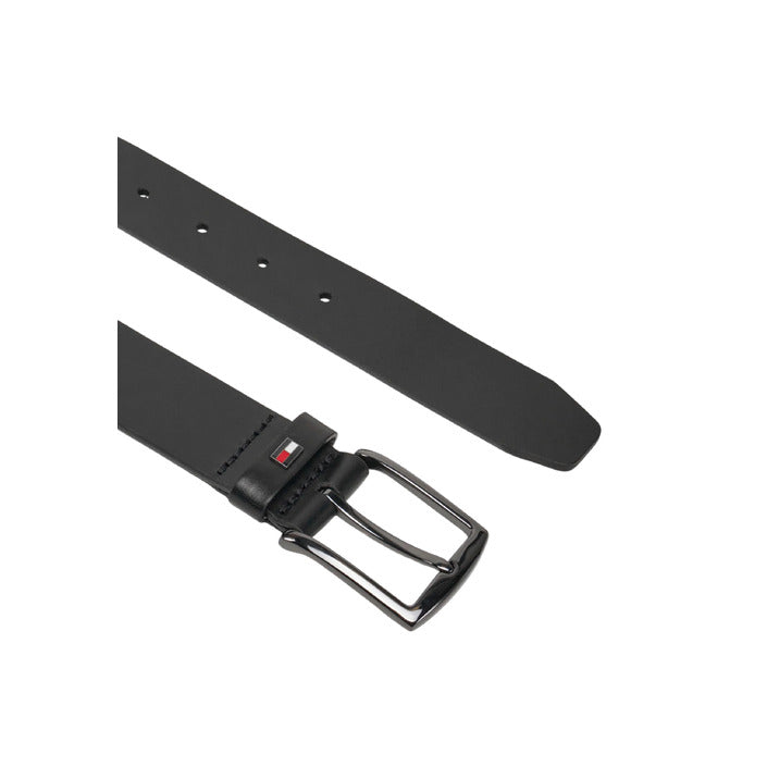 Tommy Hilfiger - Zwarte Leren Riem voor Heren