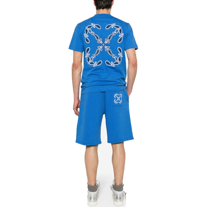 Offwhite - Lichtblauw Bandana T-shirt Exclusief