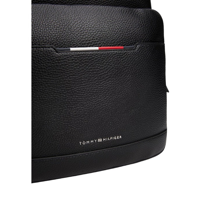 Tommy Hilfiger - Luxe Zwarte Rugtas, Stijlvol Onderweg