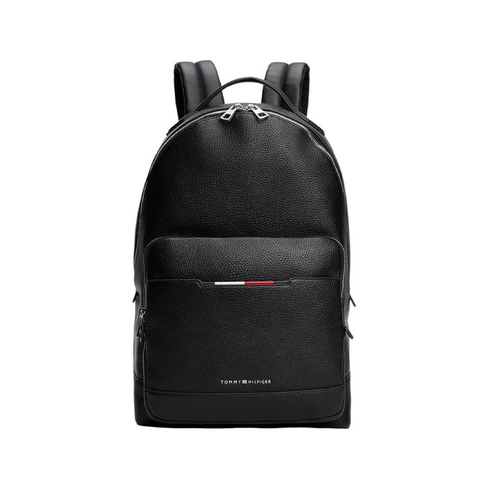 Tommy Hilfiger - Luxe Zwarte Rugtas, Stijlvol Onderweg