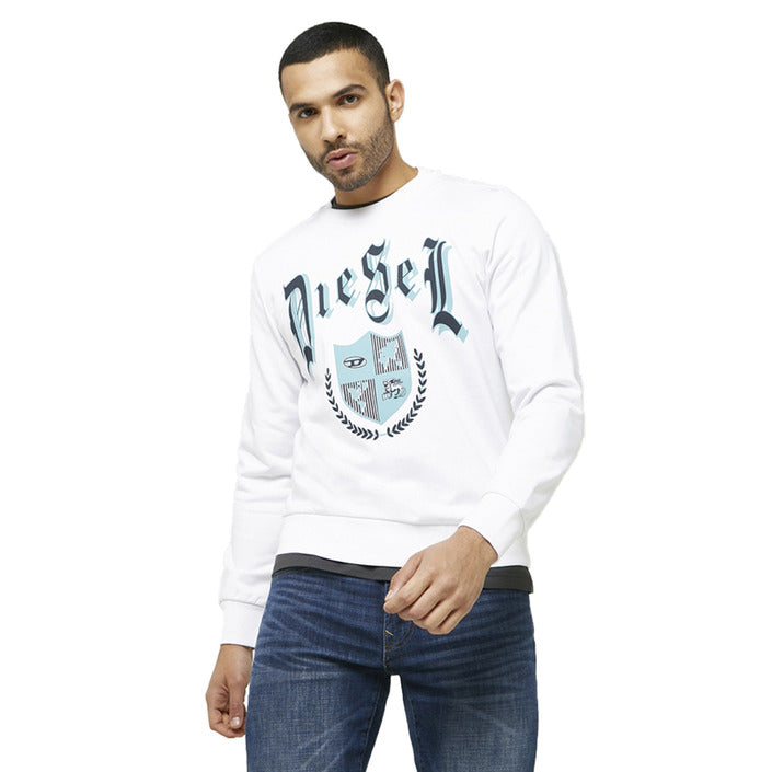 Diesel - Sweatshirt Heren Wit met Blauw logo
