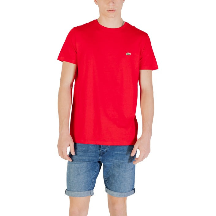 Lacoste - T-shirt Heren Rood & Blauw met logo