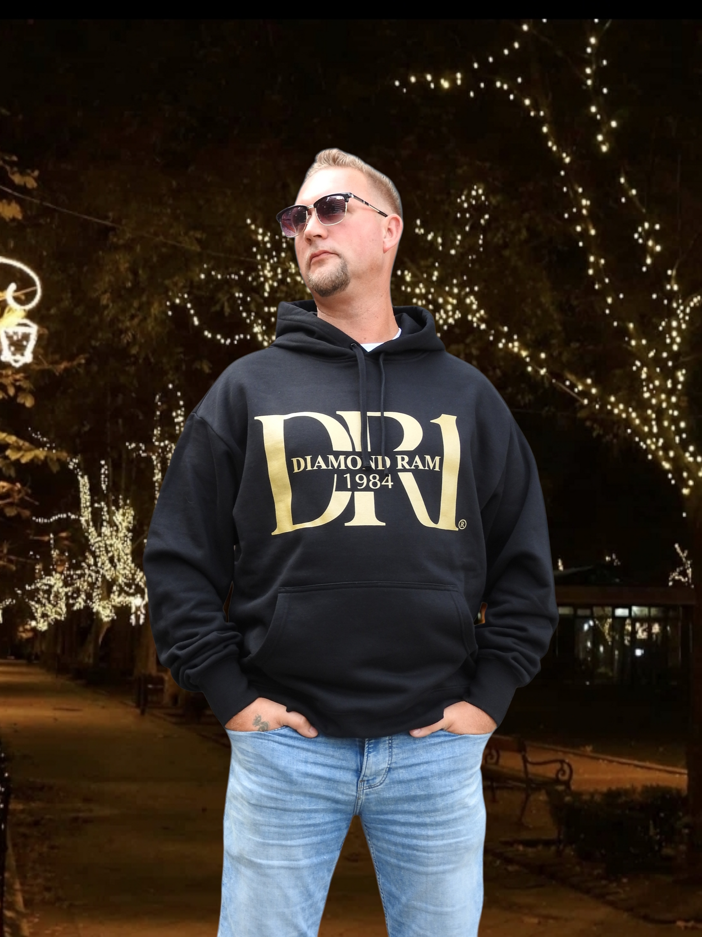 DR1® - Oversized Hoodie Black & Gold