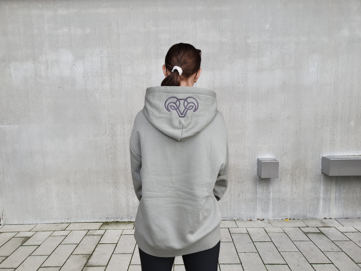 DR1® - Oversized Hoodie Eucalyptus & Antraciet