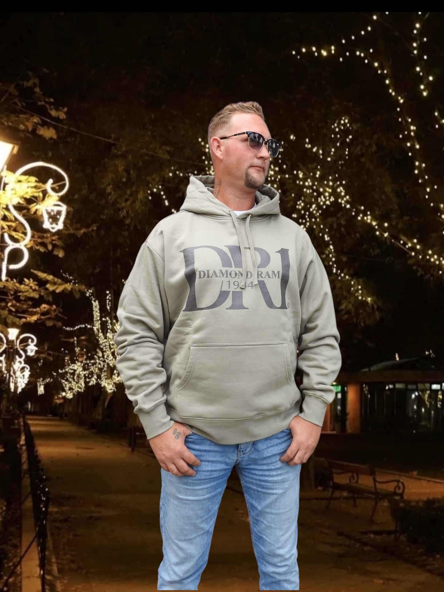 DR1® - Oversized Hoodie Eucalyptus & Antraciet