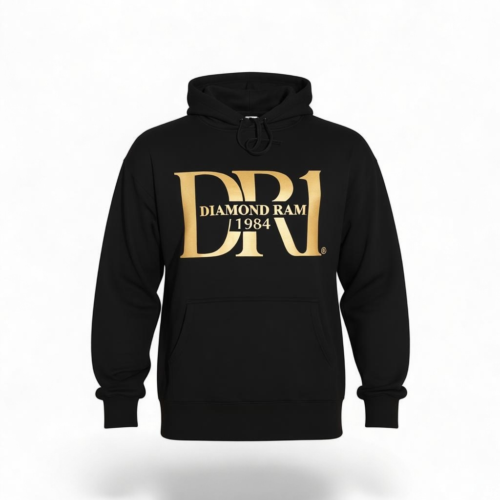 DR1® - Oversized Hoodie Black & Gold