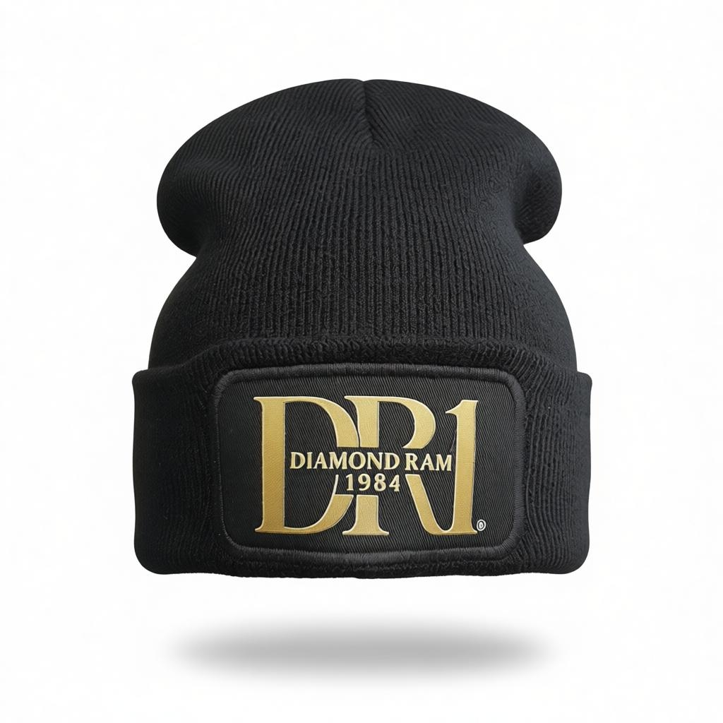 DR1® Beanie Winter Muts - Black & Gold
