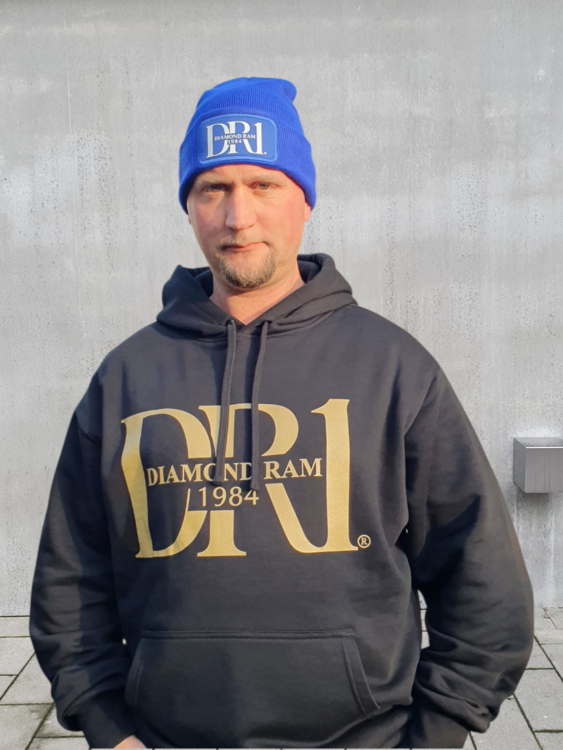 DR1® Beanie Winter Muts - Royal Blue & White