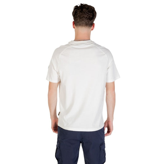 Napapijri - T-shirt Heren Wit met Napapijri tekst