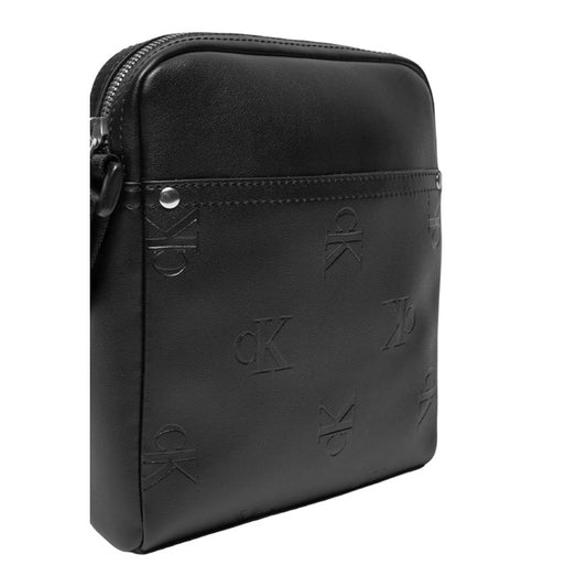 Calvin Klein - Schoudertas Zwart met All-over CK-Logo
