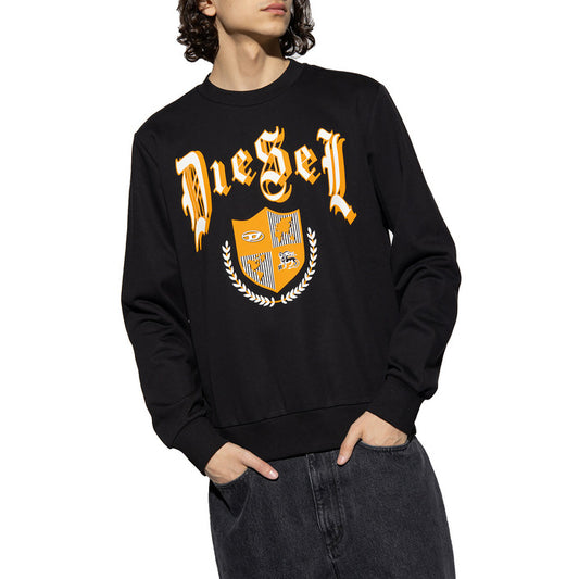 Diesel - Sweatshirt Heren Zwart met Oranje logo